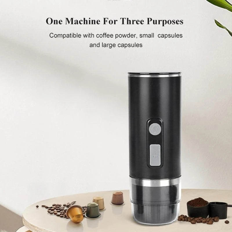 D0AB Multi-functional Coffee Maker Portable Wireless Coffee Brewing Maker Travel Coffee Machine USB Charging for Outdoor Car